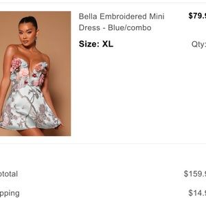 Bella Embroidered Mini Dress